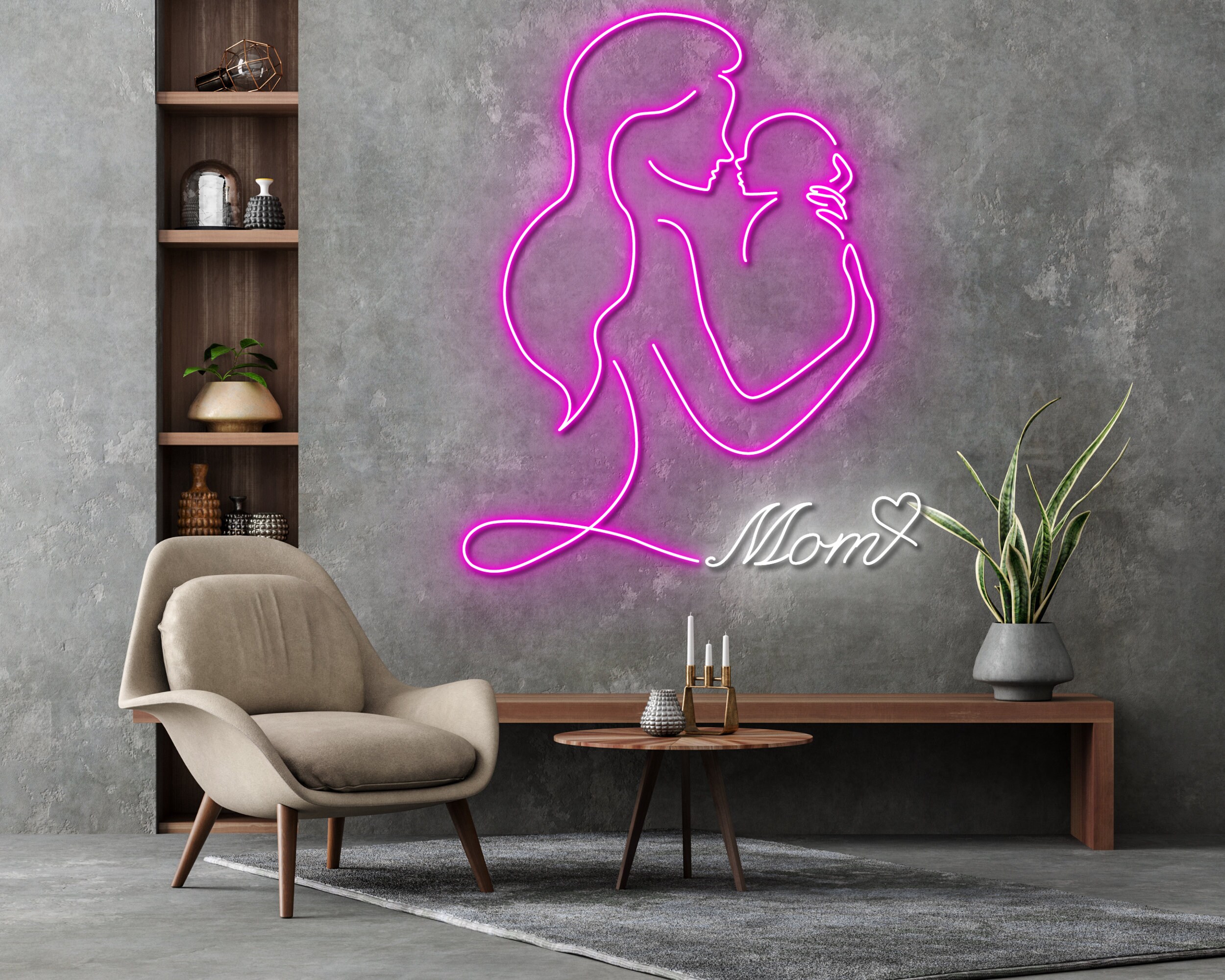 Hanging Sign Wall Art Mother's Day Neon Sign