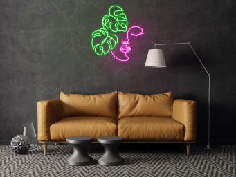 Monstera Face Neon Signs