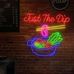 Hotpot Just The Dip Neon Sign Restaurant Wall Art Decor