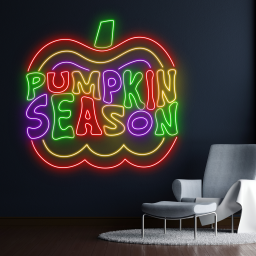 Pumpkin Season Neon Signs Halloween Deco Thanksgiving Decor