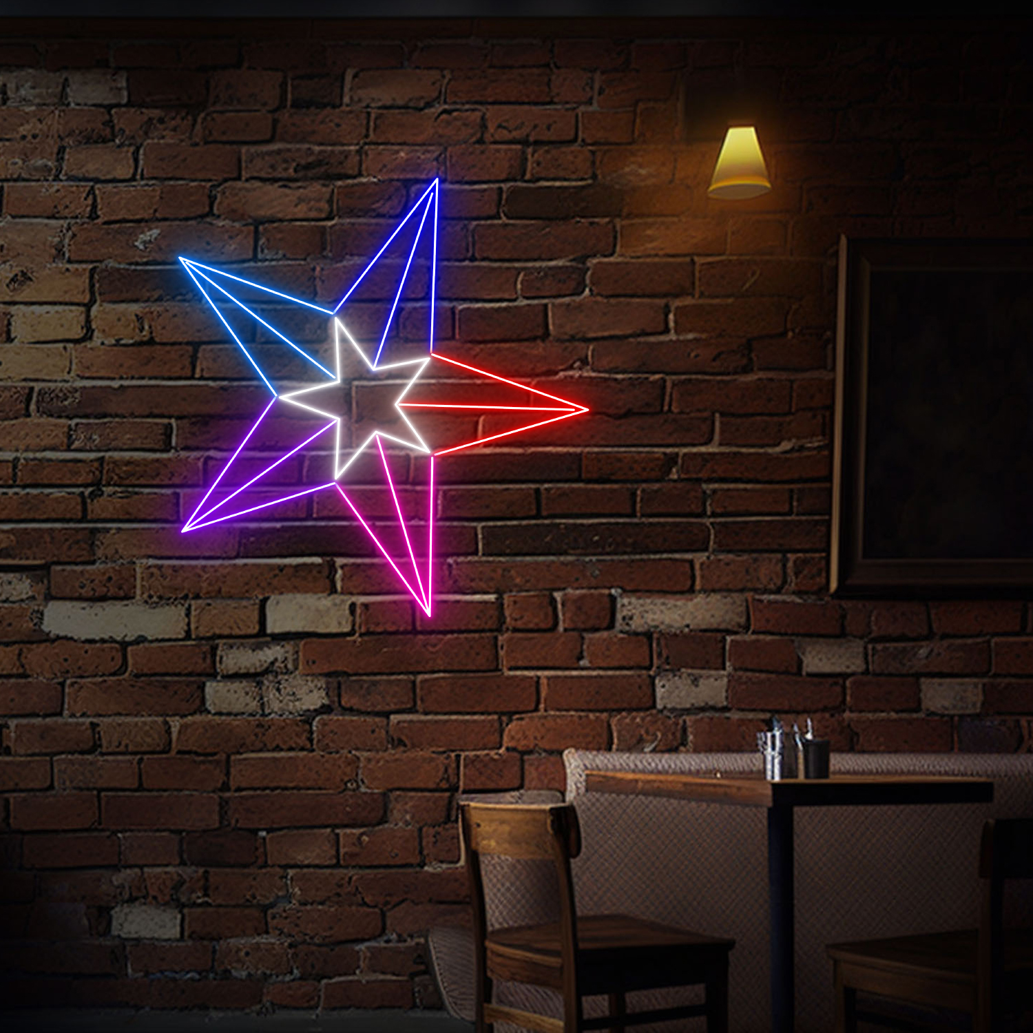 Flash Star Neon Sign Wall Art Decor