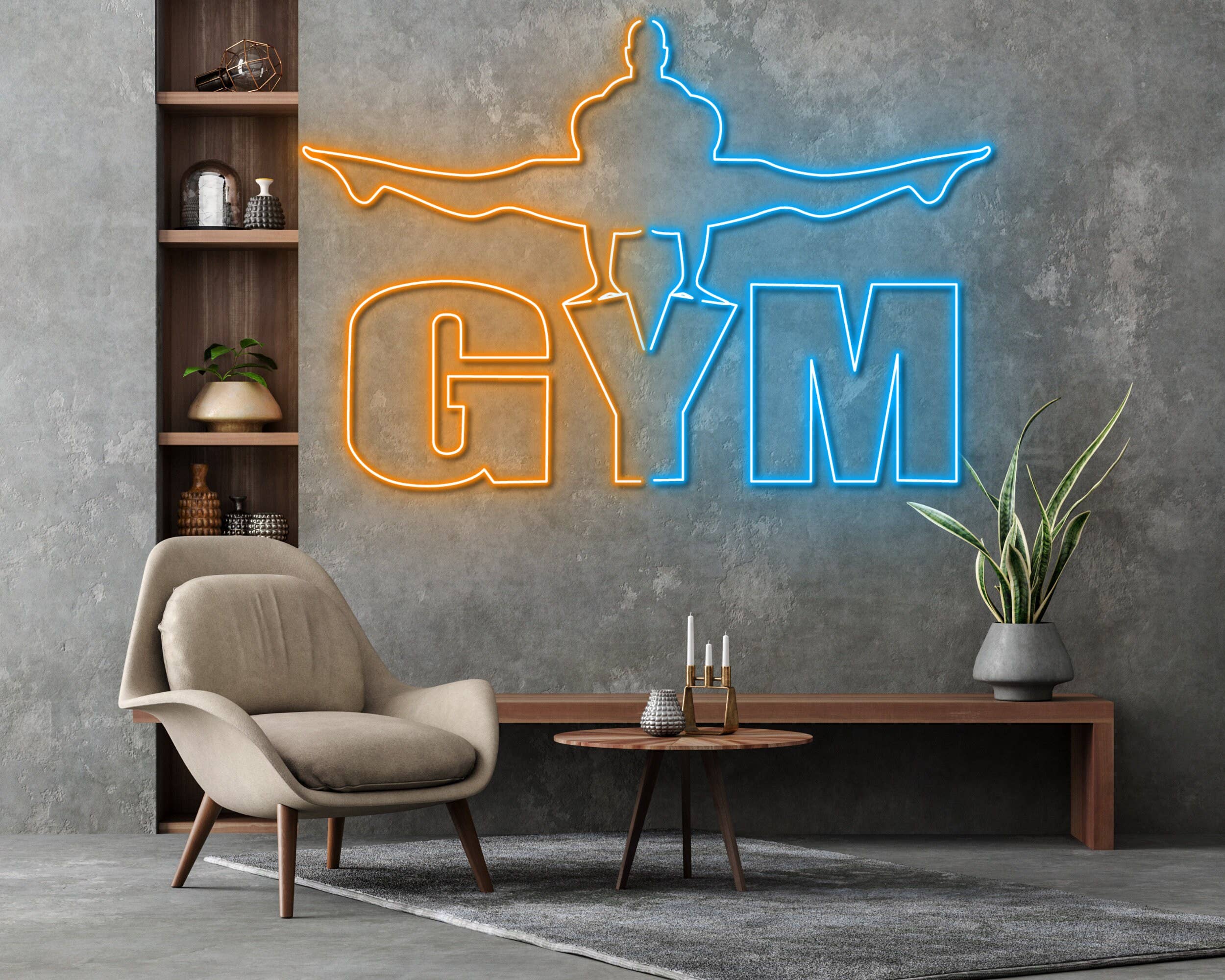 Male Gymnastics Neon Sign