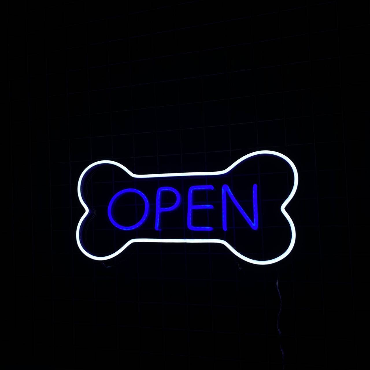 Open Vet Pet Shop Neon Signs Welcome Sign for Pet Salon