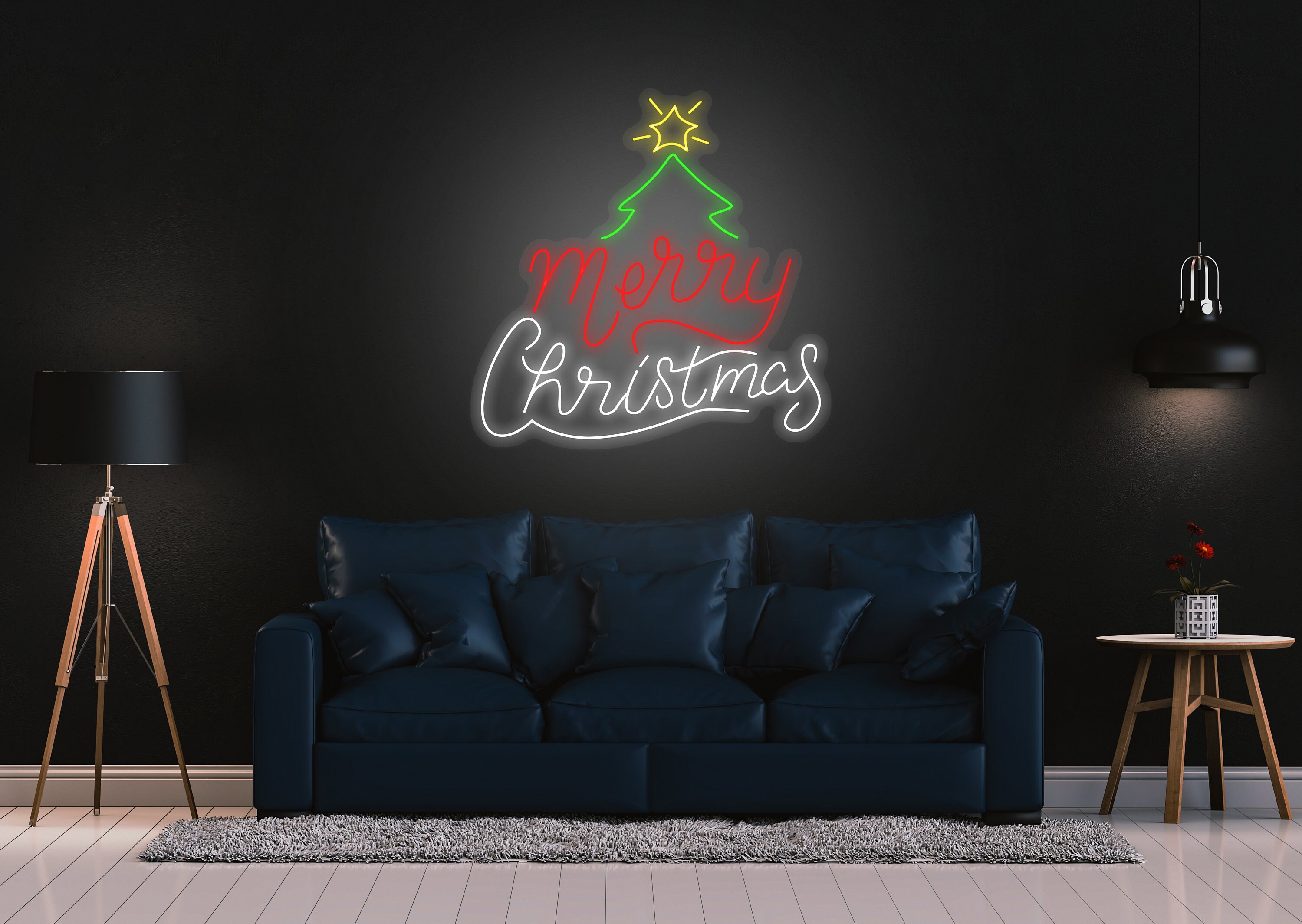 Merry Christmas Neon Sign Christmas Decoration