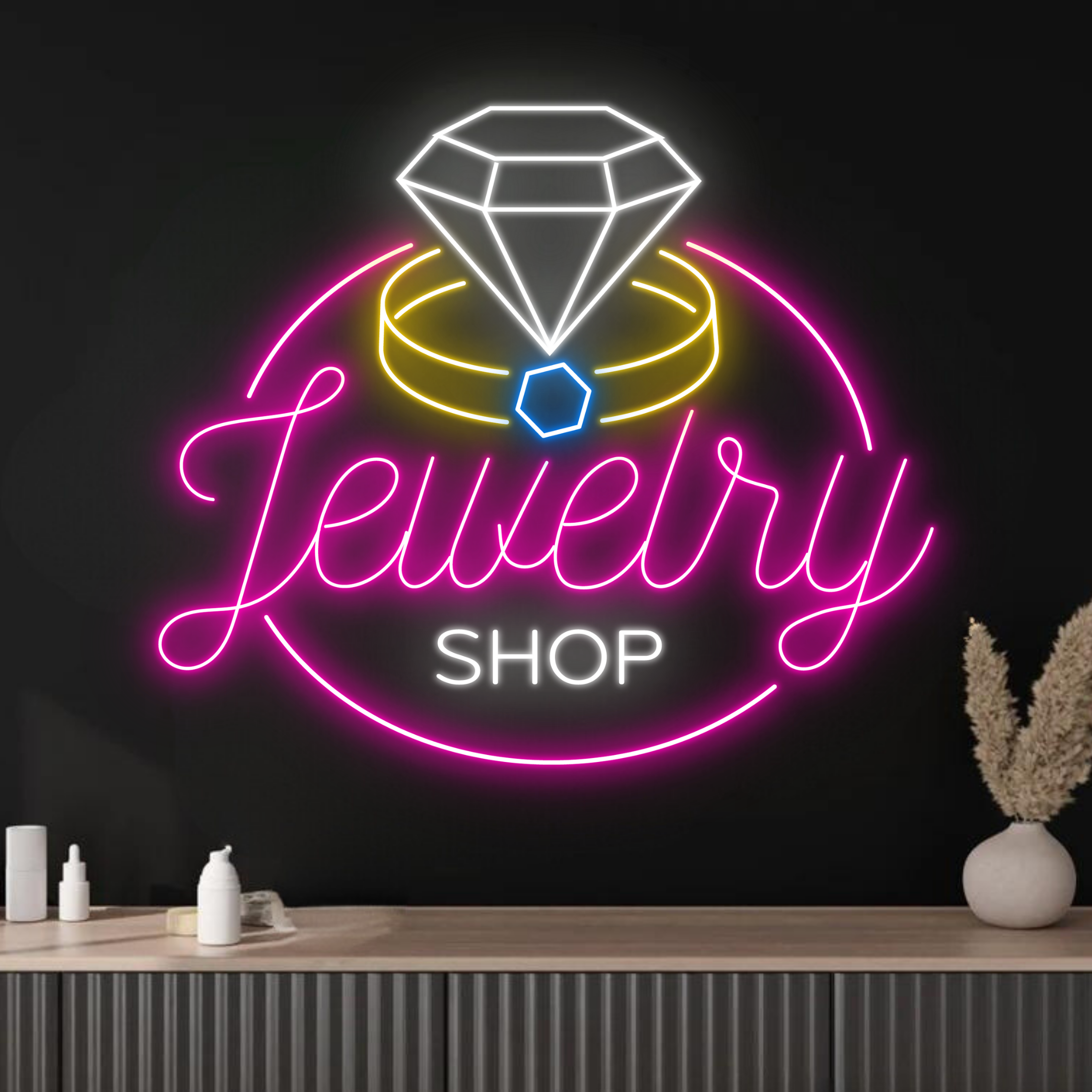 Jewelry Shop Neon Sign Jewelry Shop Store Decor Signboard