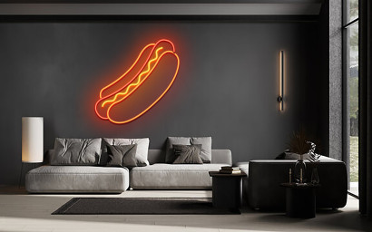 Hotdog Welcome Neon Sign Kitchen Room Decor