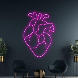 Heart Neon Sign Wall Art Lights Long-lasting Decor