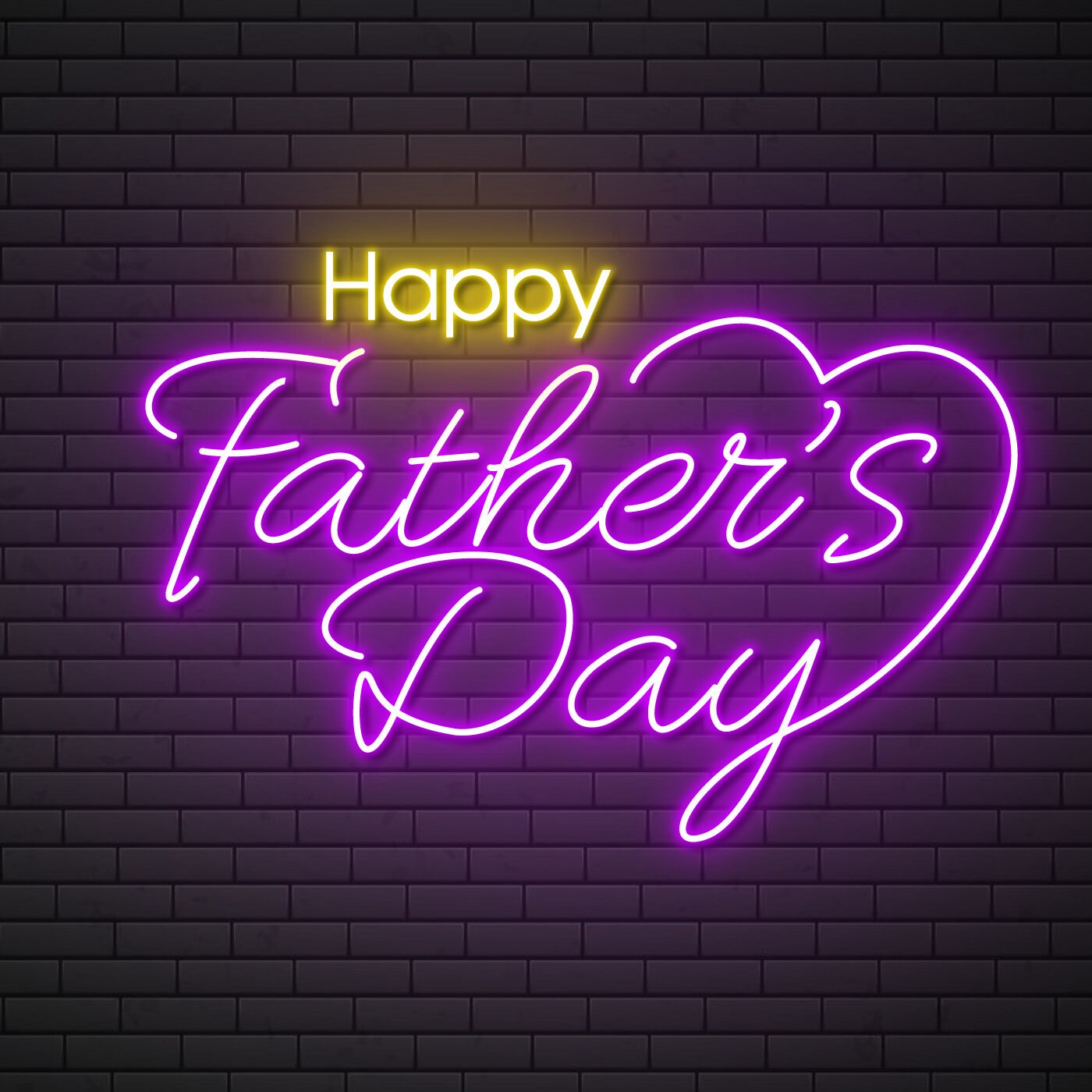 Happy Father's Day Neon Sign Wall Decoration Gift