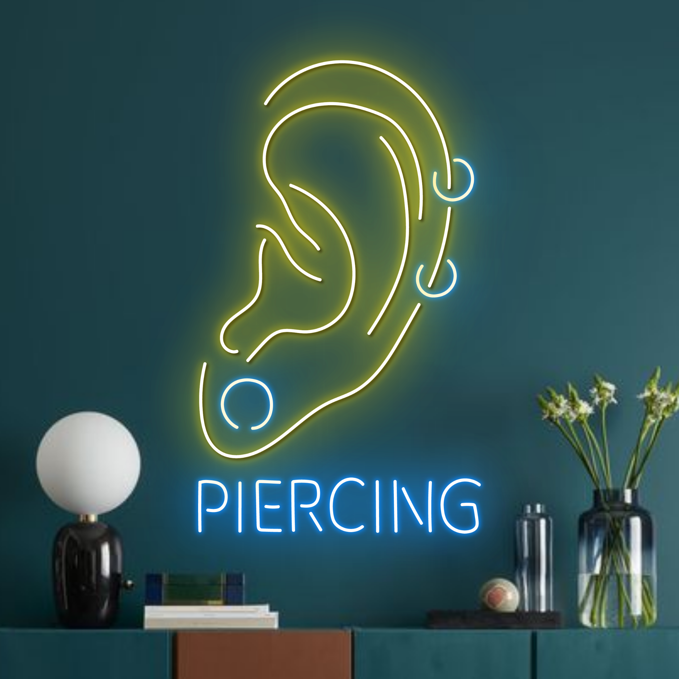 Piercing Neon Sign Piercing Store Decor