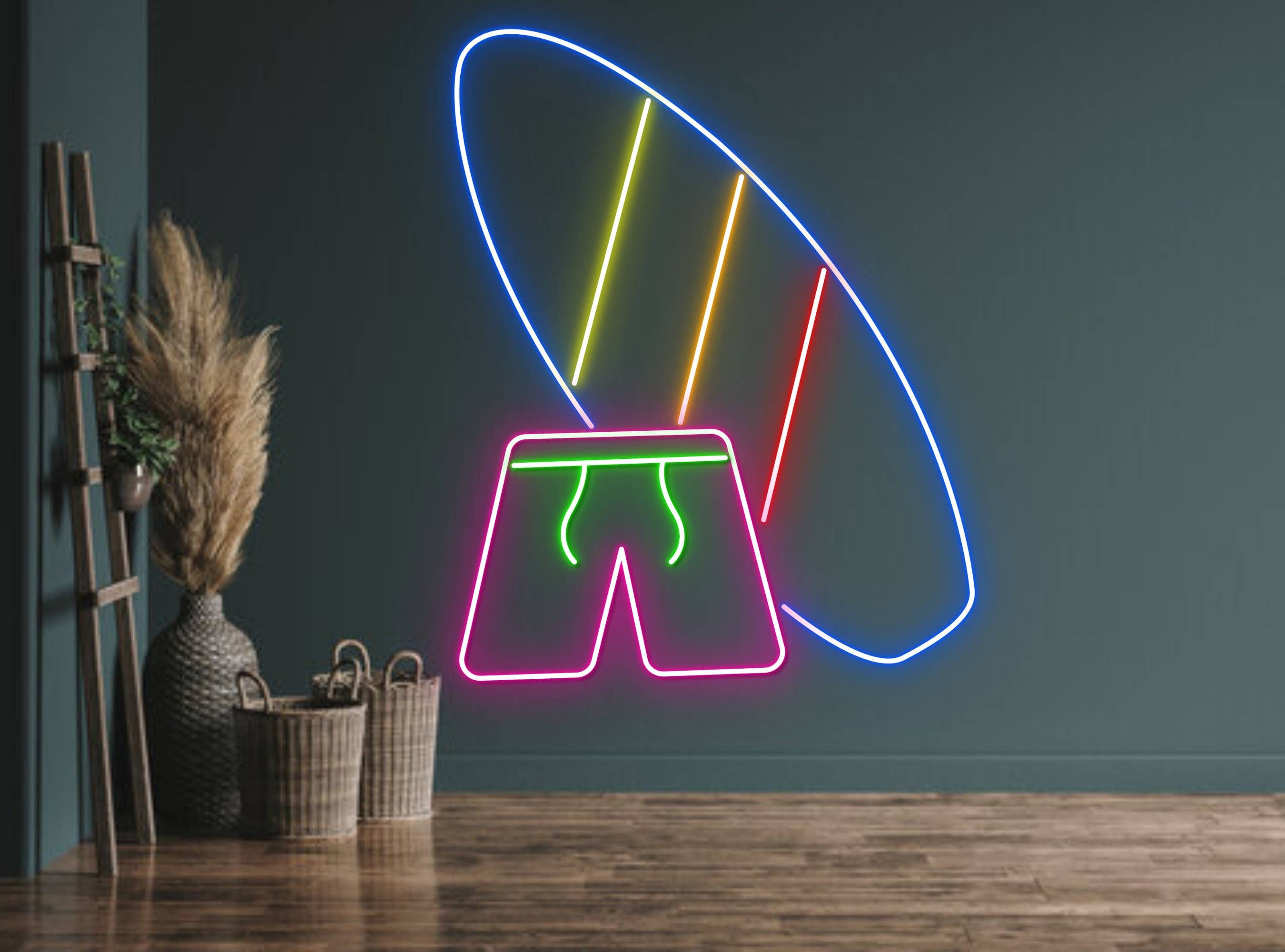 Surfing Neon Sign