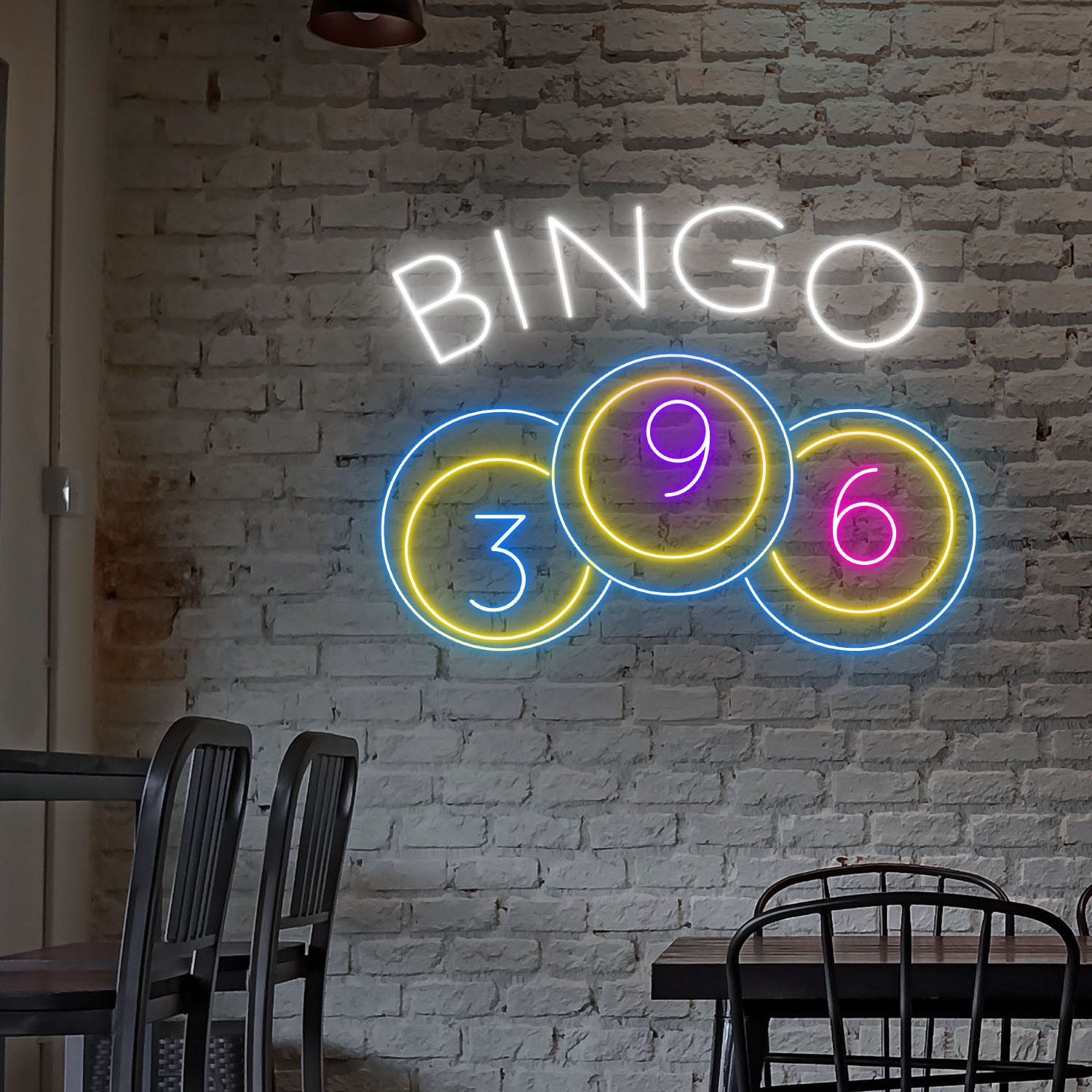 Bingo Game Lucky Ball Neon Sign Wall Decor