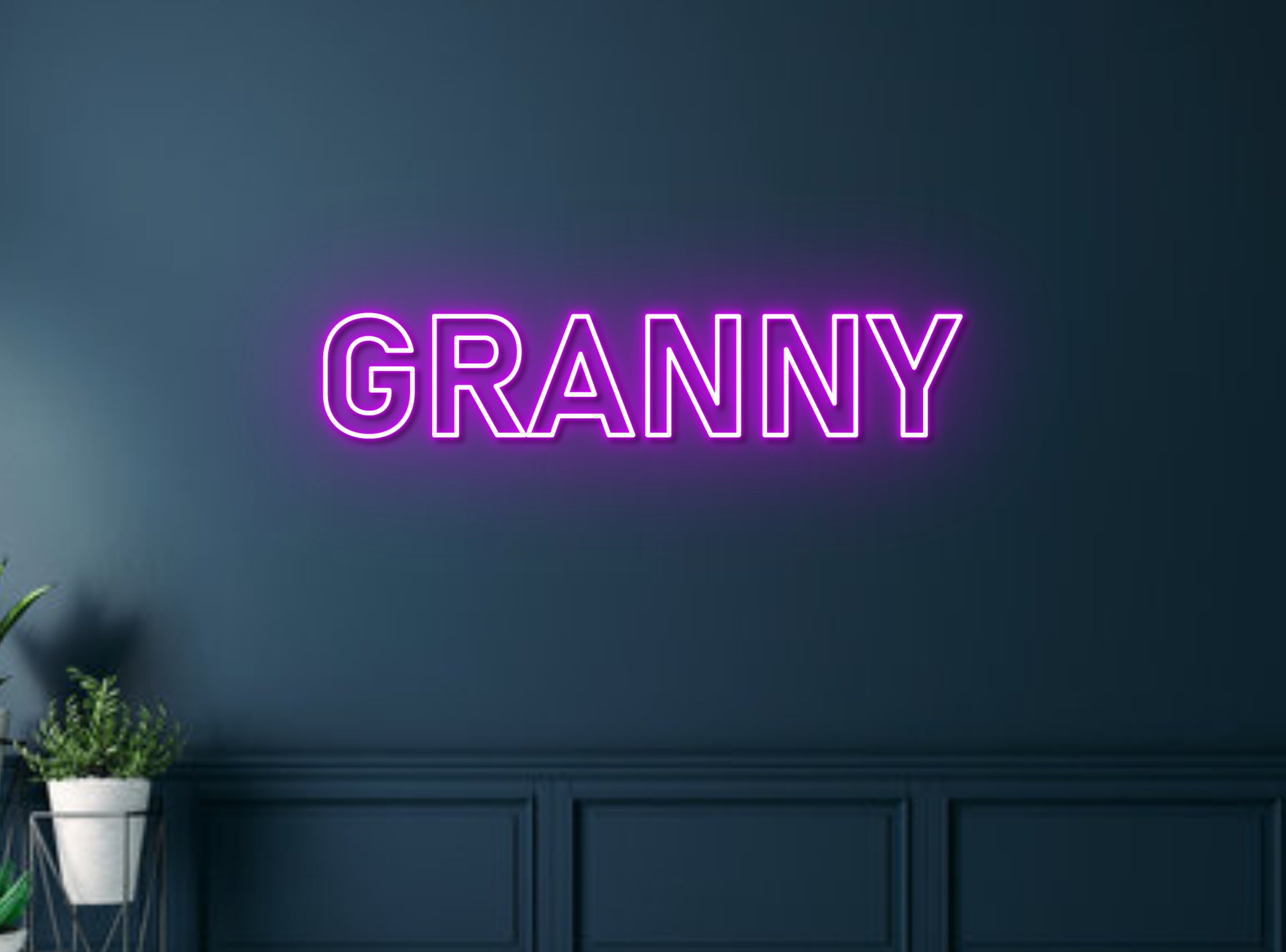 Granny Neon Sign Grandma Wall Art