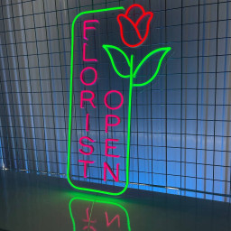 Florist Open Neon Sign Plant Flower Shop Decor Signboard