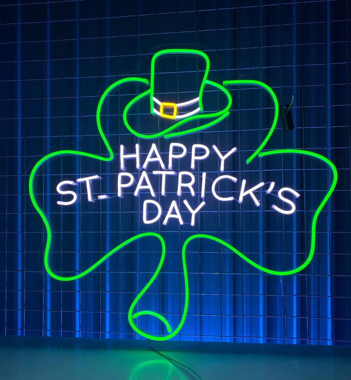 Happy St Patrick's Day Hat Irish Neon Hat Irish Led Sign