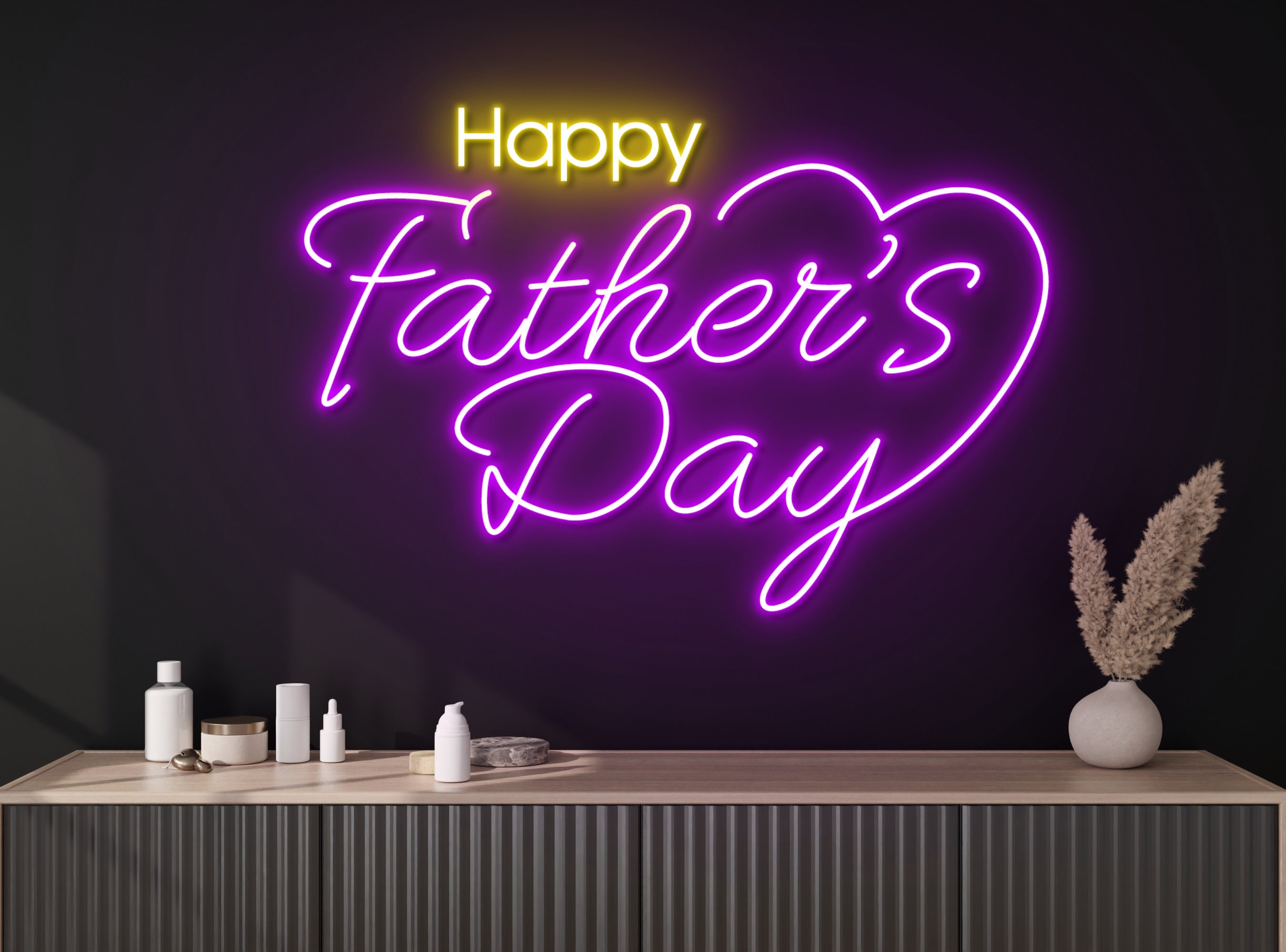 Happy Father's Day Neon Sign Wall Decoration Gift