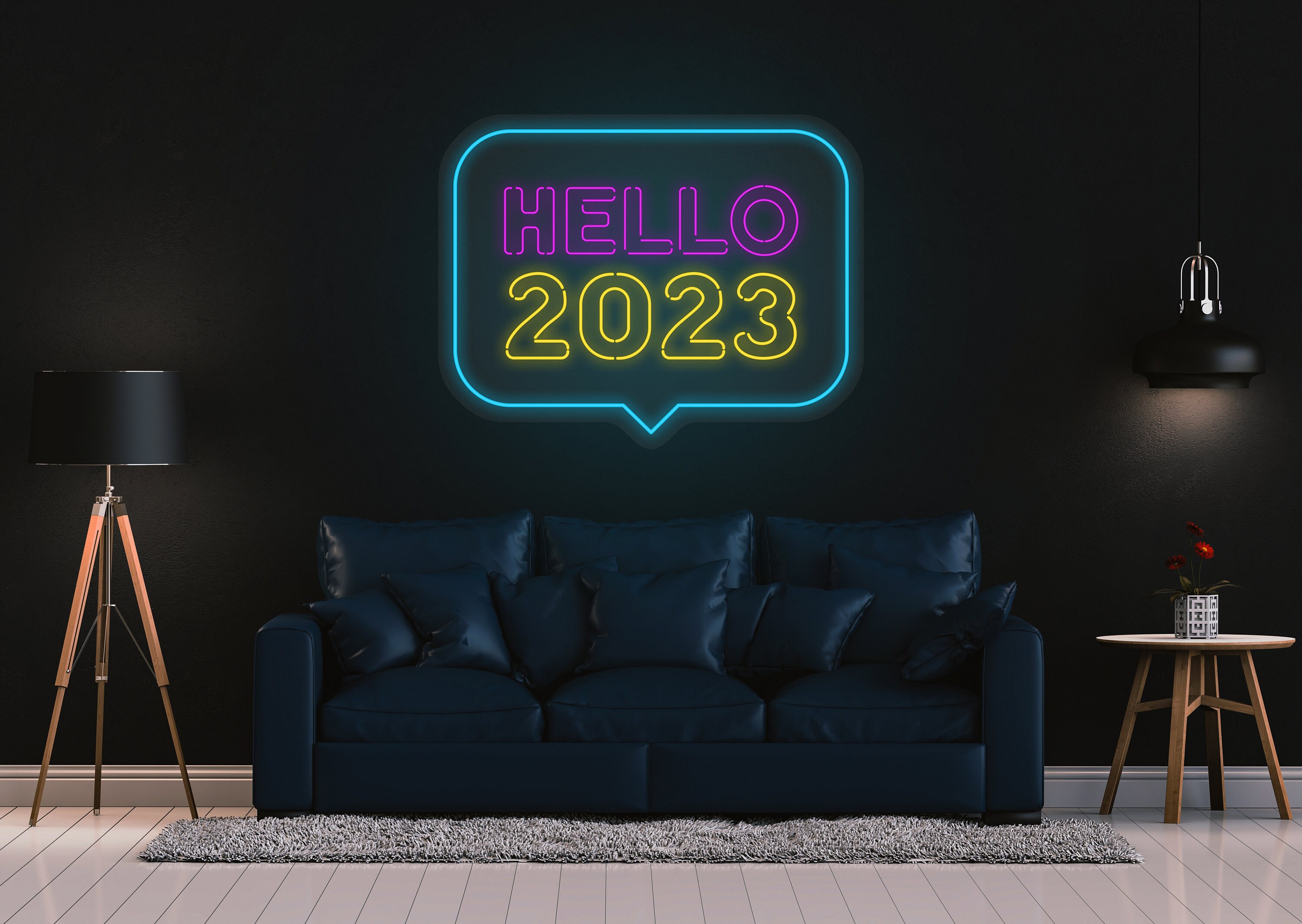 Happy New Year Neon Signs Hello 2023