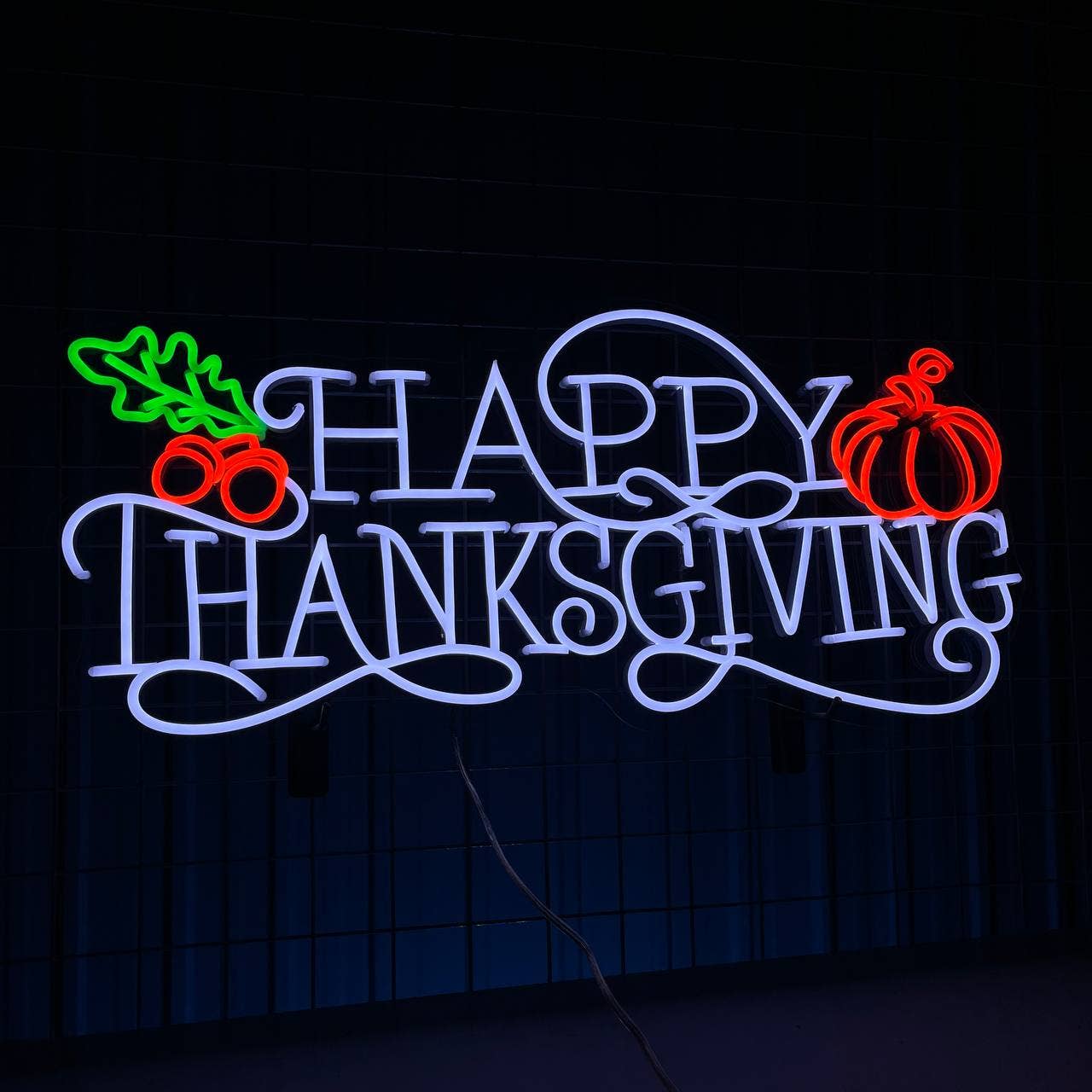 Happy Thanksgiving Neon Sign Thanksgiving Party Decor