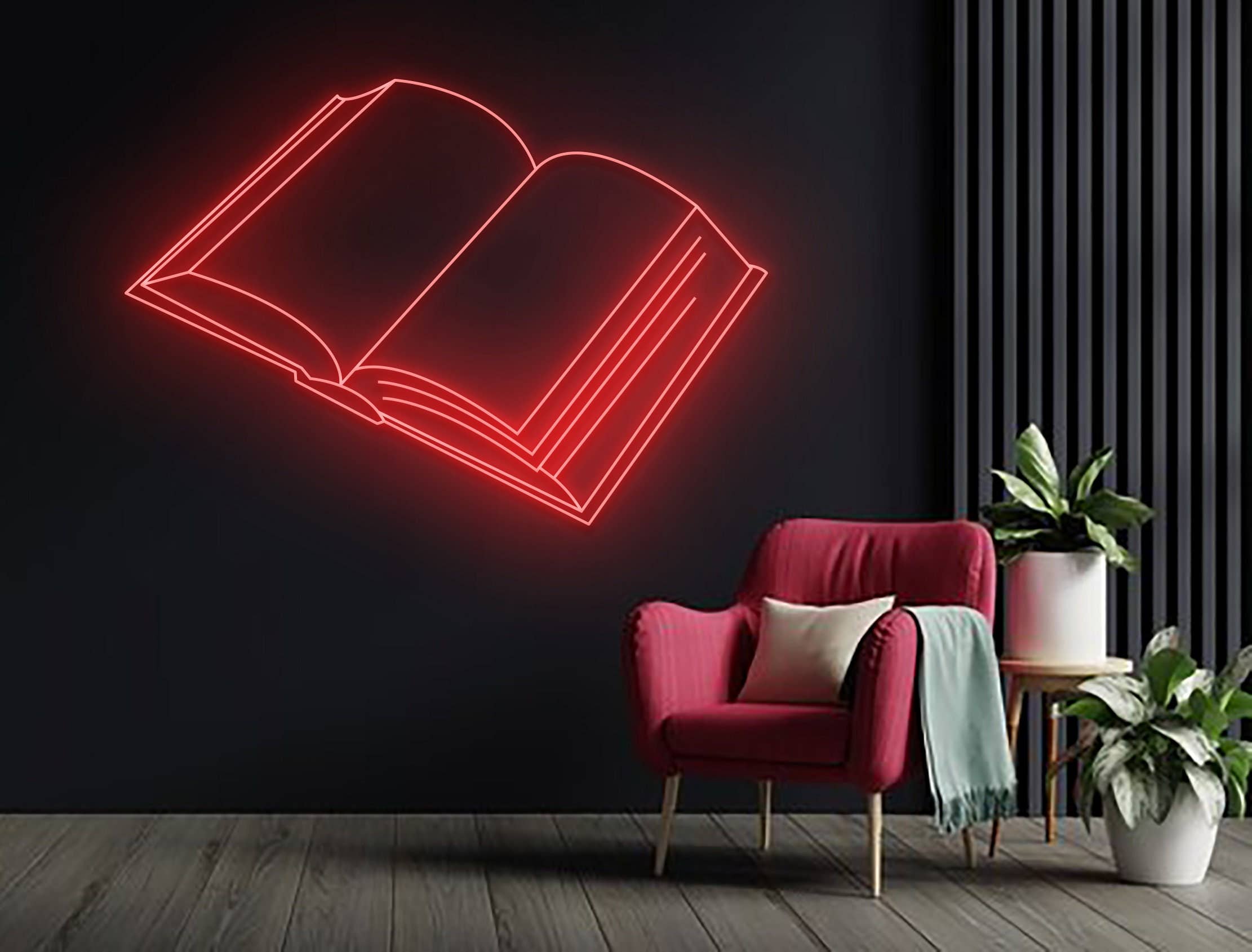 Book Line Art Neon Signs