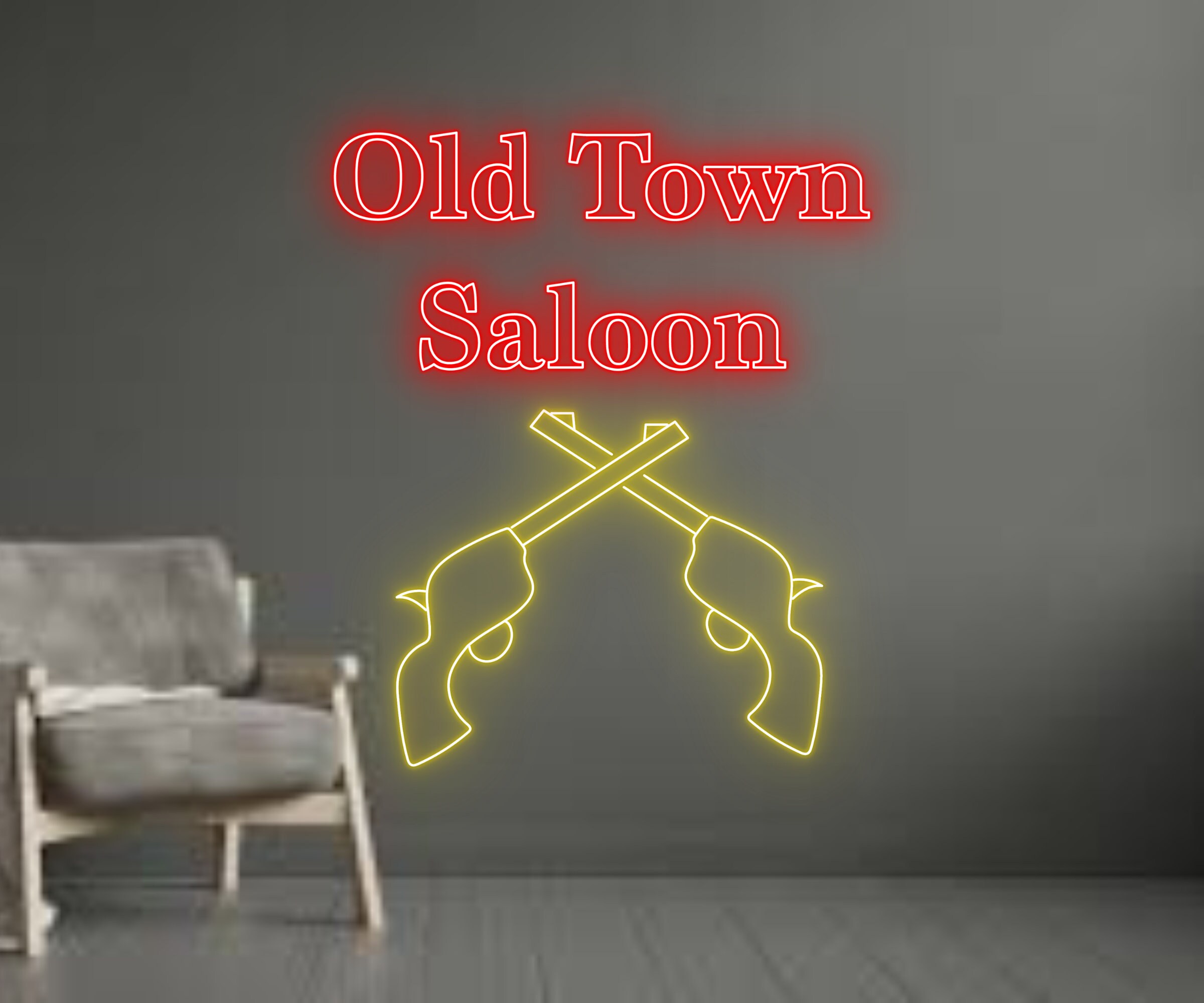 Old Town Saloon Neon Sign