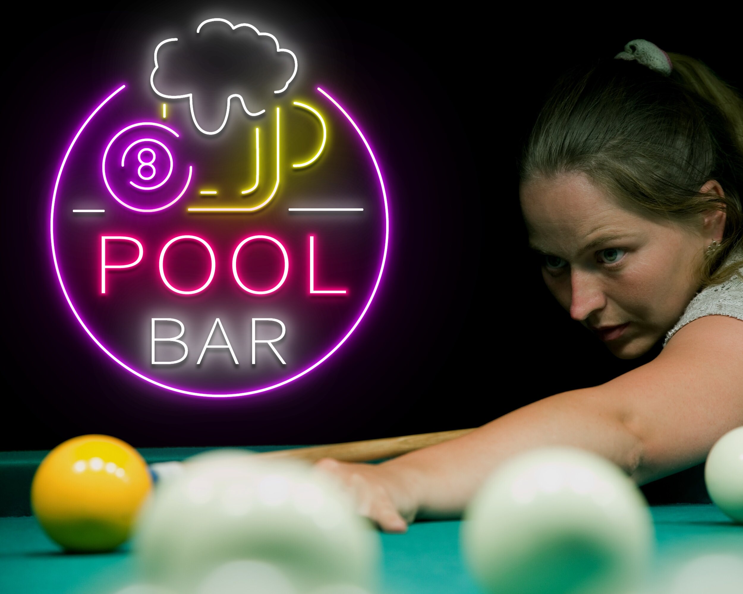 Billiard Pool Bar Neon Sign Custom Neon Sign