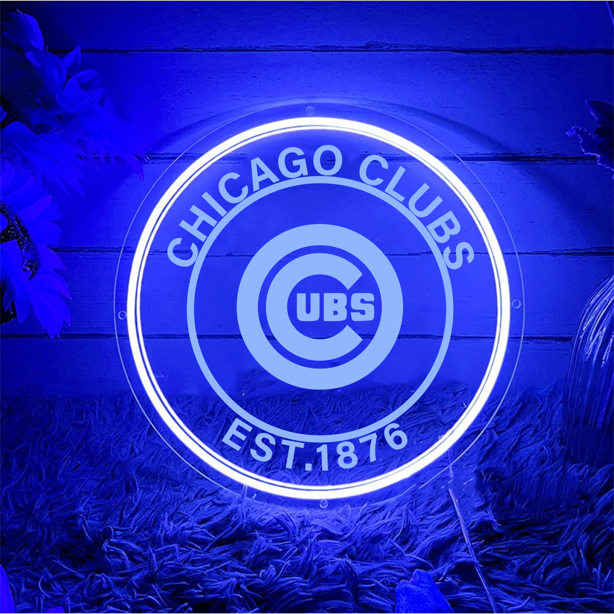 Baseball Chicago Cubs Laser Sign