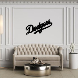 LA Dodgers Baseball Metal Sign