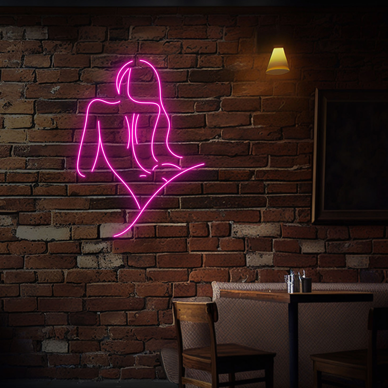 Beautiful Woman Body Neon LED Sign Line Art Wall Decor