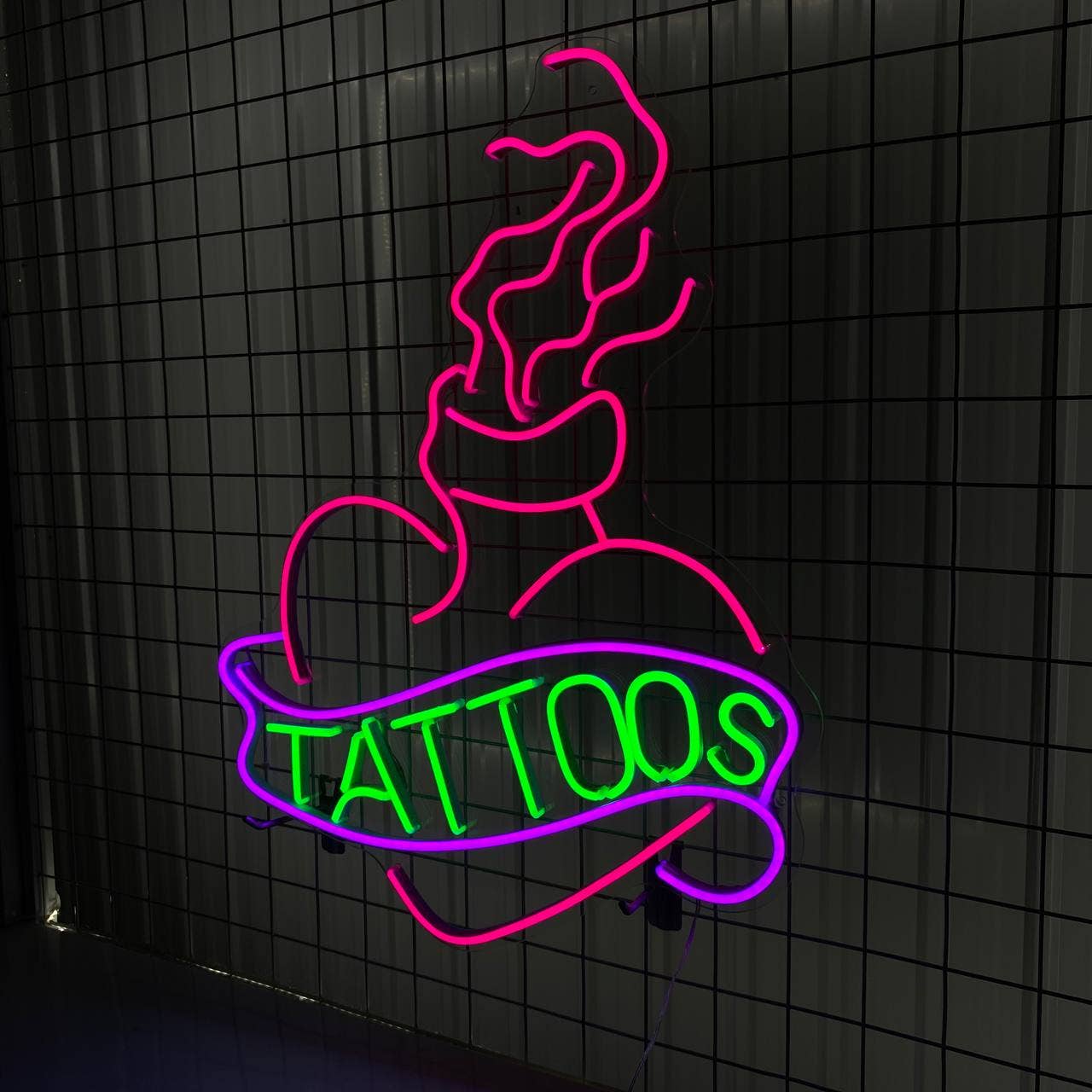 Heart Tattoo Neon Sign Tattoo Shop Signboard Decor