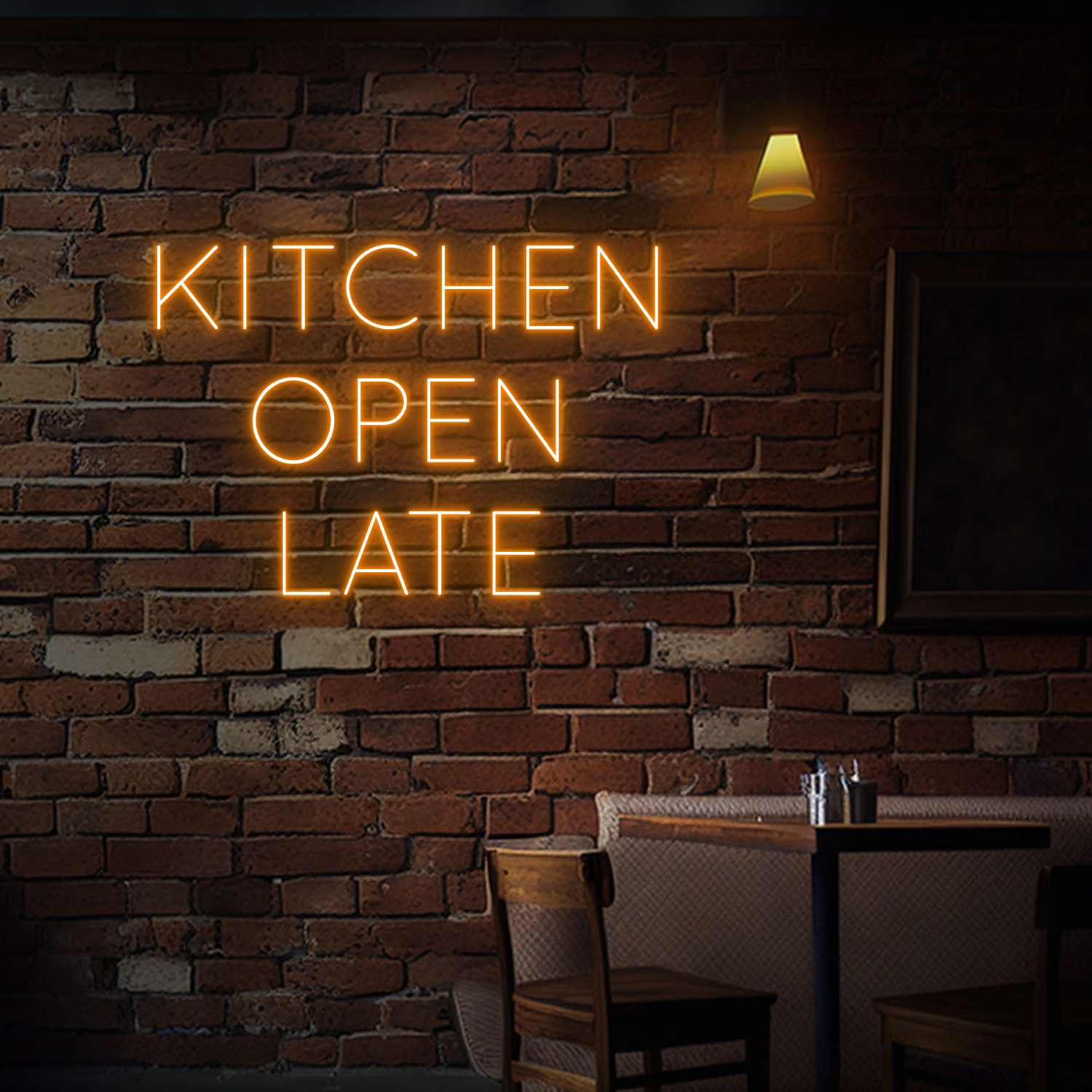 Kitchen Open Late Neon LED Sign Restaurant Sign Decor