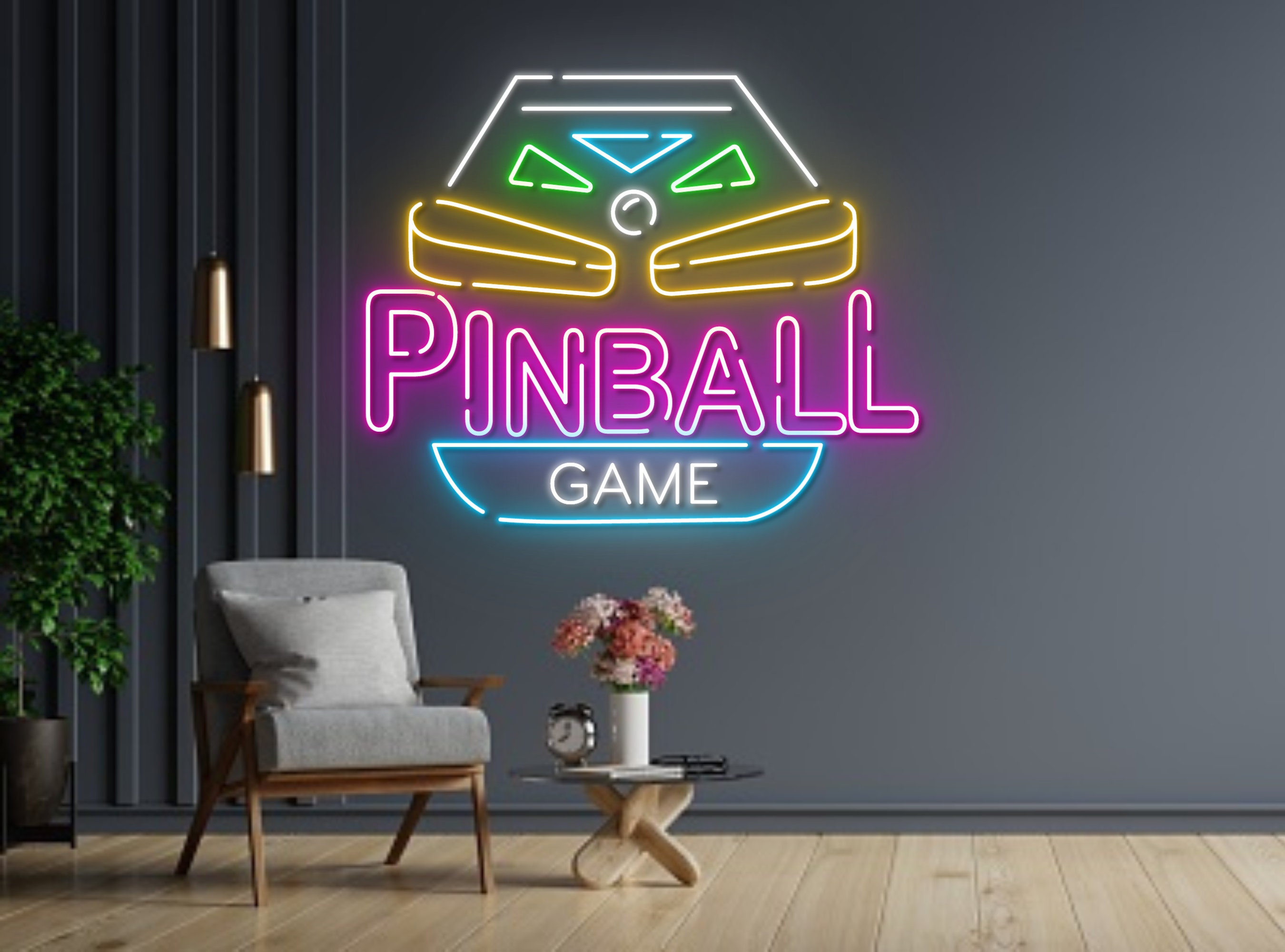 Pinball Game Neon Sign Decoration Gift