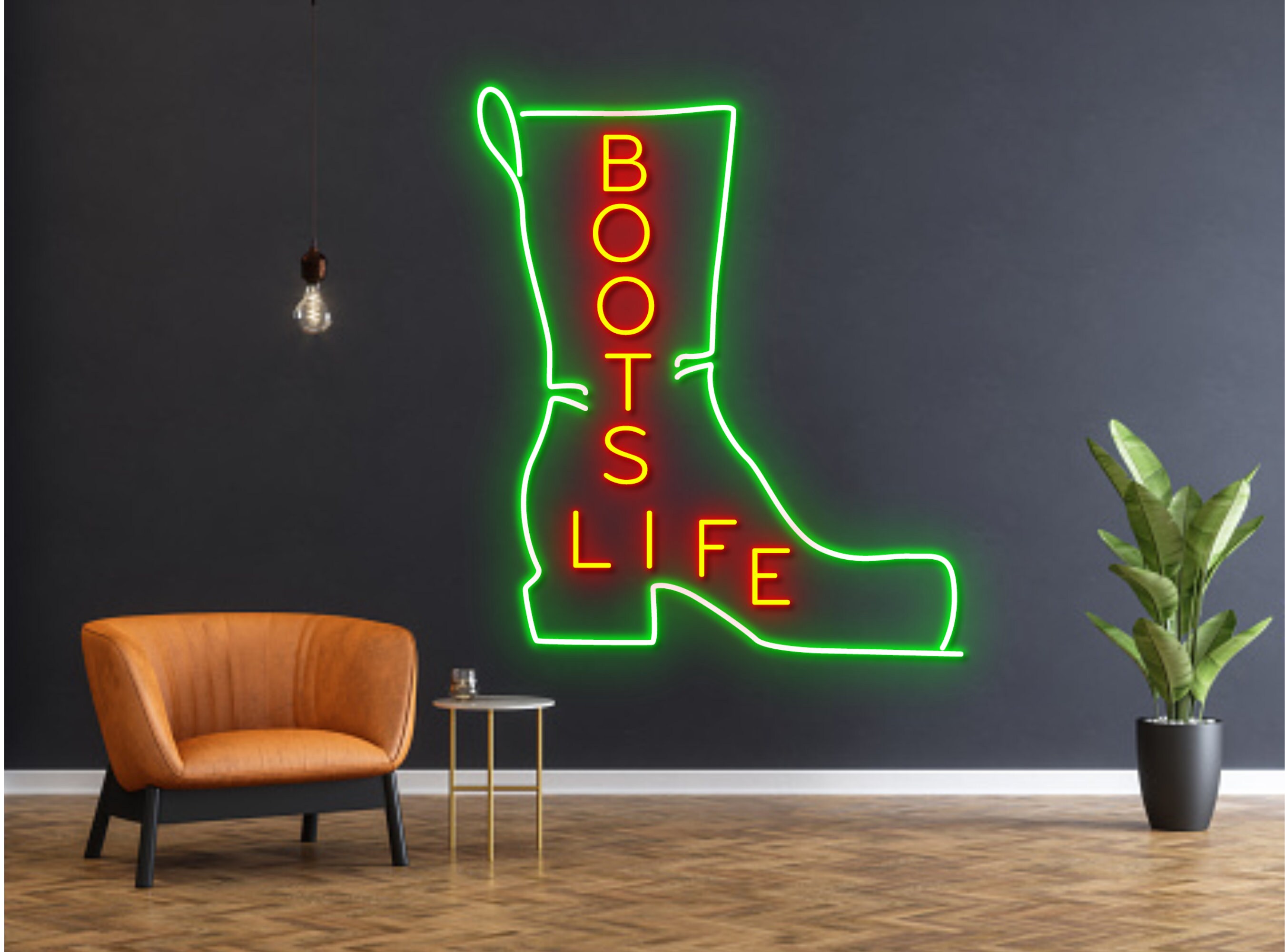 Cowboy Boot Life Neon Sign