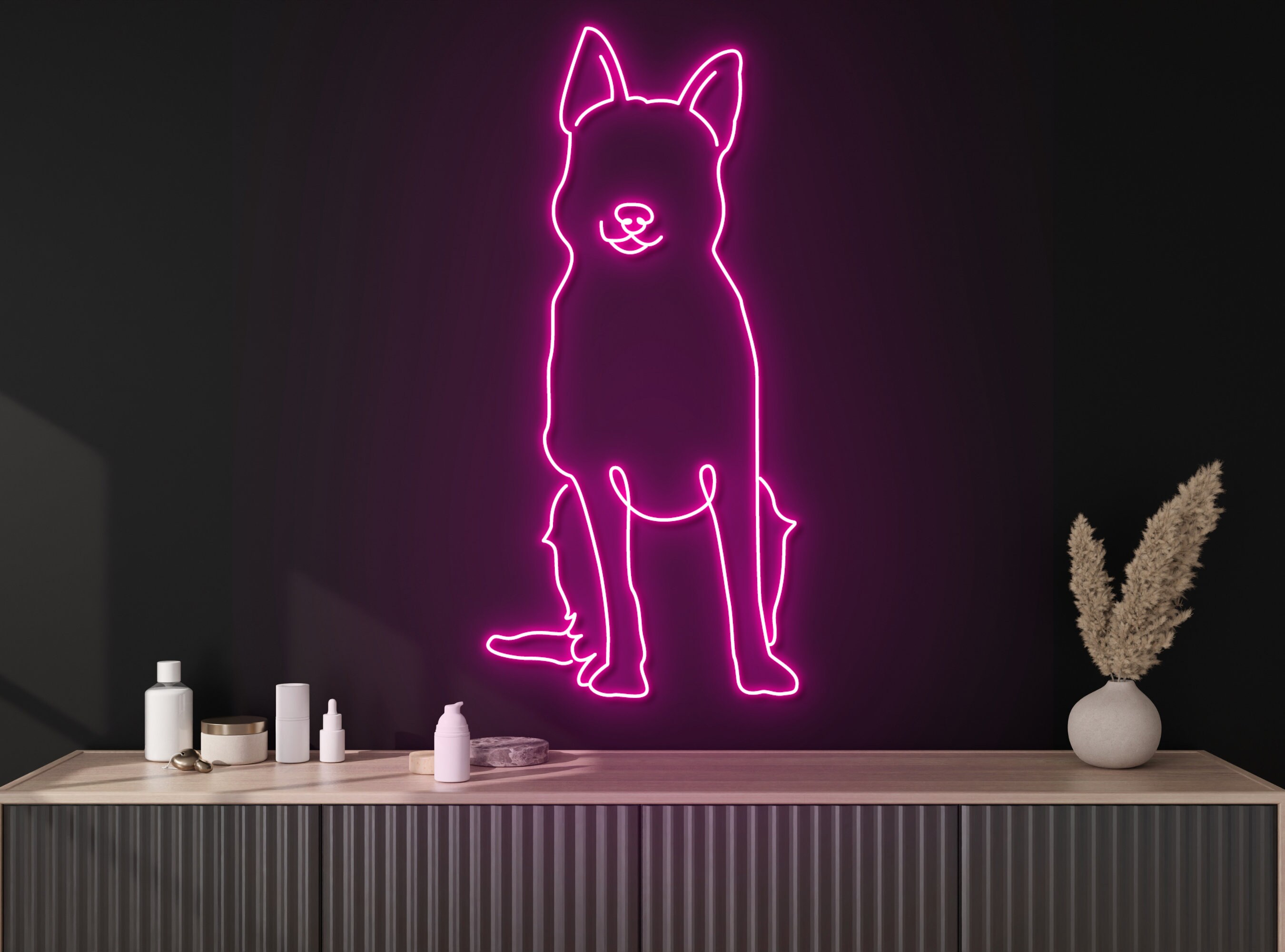 German Shepherd Dog Neon Sign Wall Decoration