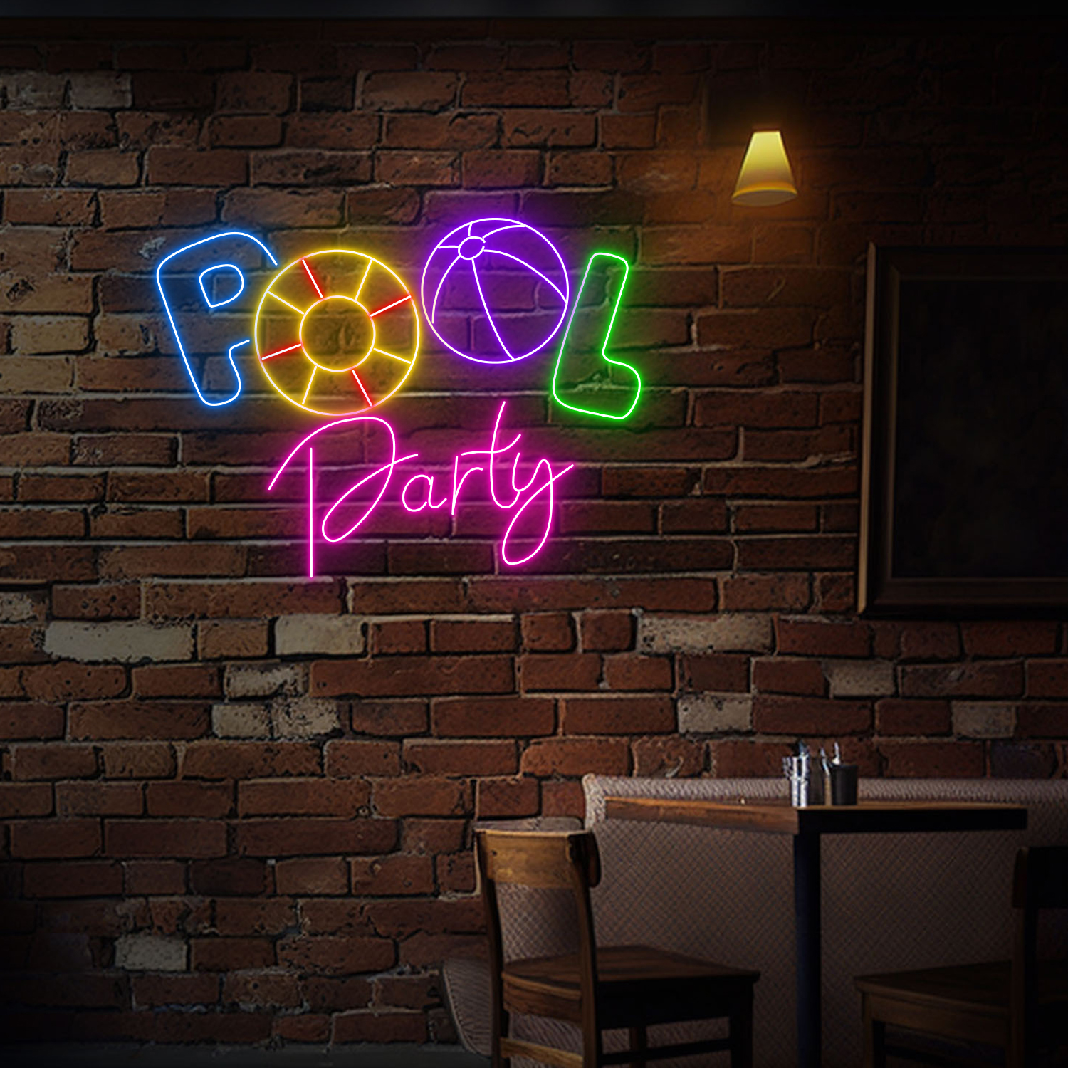 Summer Pool Party Neon Sign Party Decoration