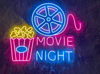 Movie Night Neon Sign Cinema Wall Led Light Decor