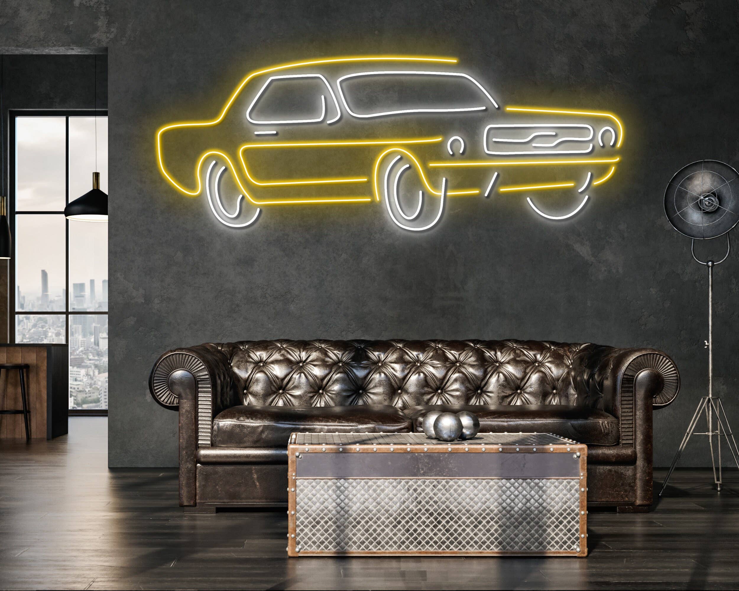 Mustang Classic Car Neon Sign Car Studio Store Decor