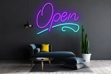 Open Neon Signs Basic Welcome Sign for Store