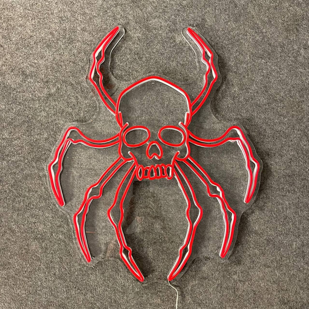 Spider Skull Neon Sign Halloween Party Wall Art Decor