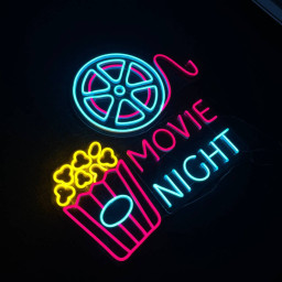 Movie Night Neon Sign Cinema Wall Led Light Decor