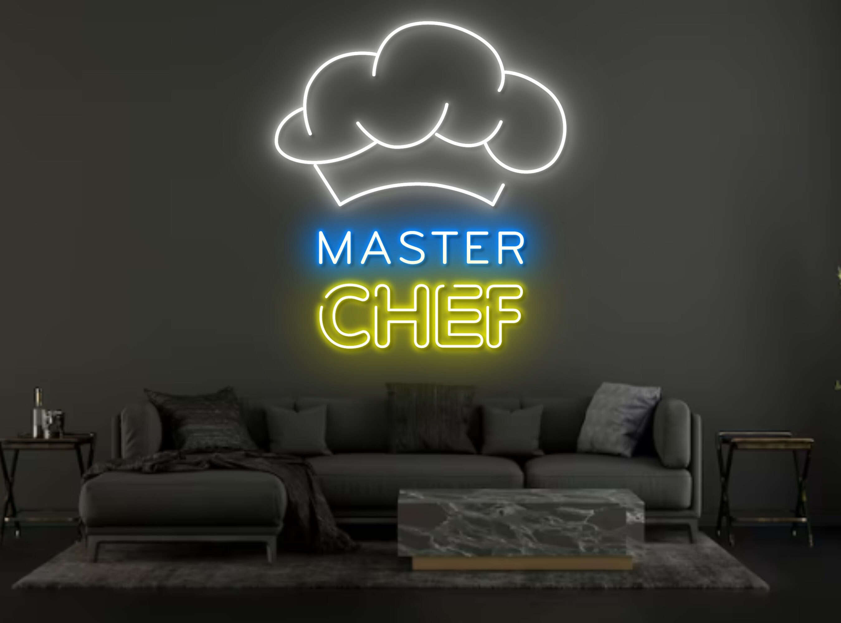 Master Chef Restaurant Welcome Neon Sign