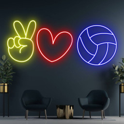 Love Volleyball Neon Sign Volleyball Club Wall Decor