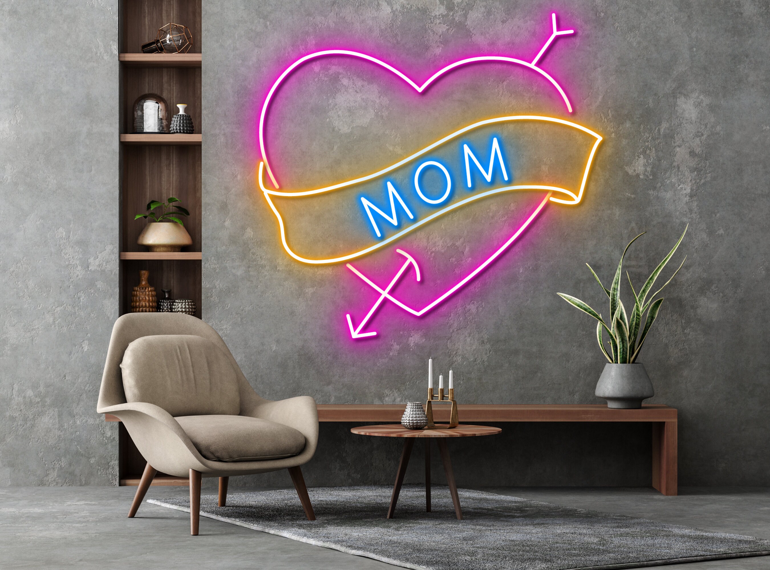 Wall Art Decor Mom Day Neon Sign