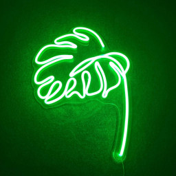 Monsteras Leaf Neon Sign Plant Flower Shop Wall Decor