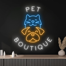 Pet Boutique Neon Signs Signboard for Pet Salon Shop