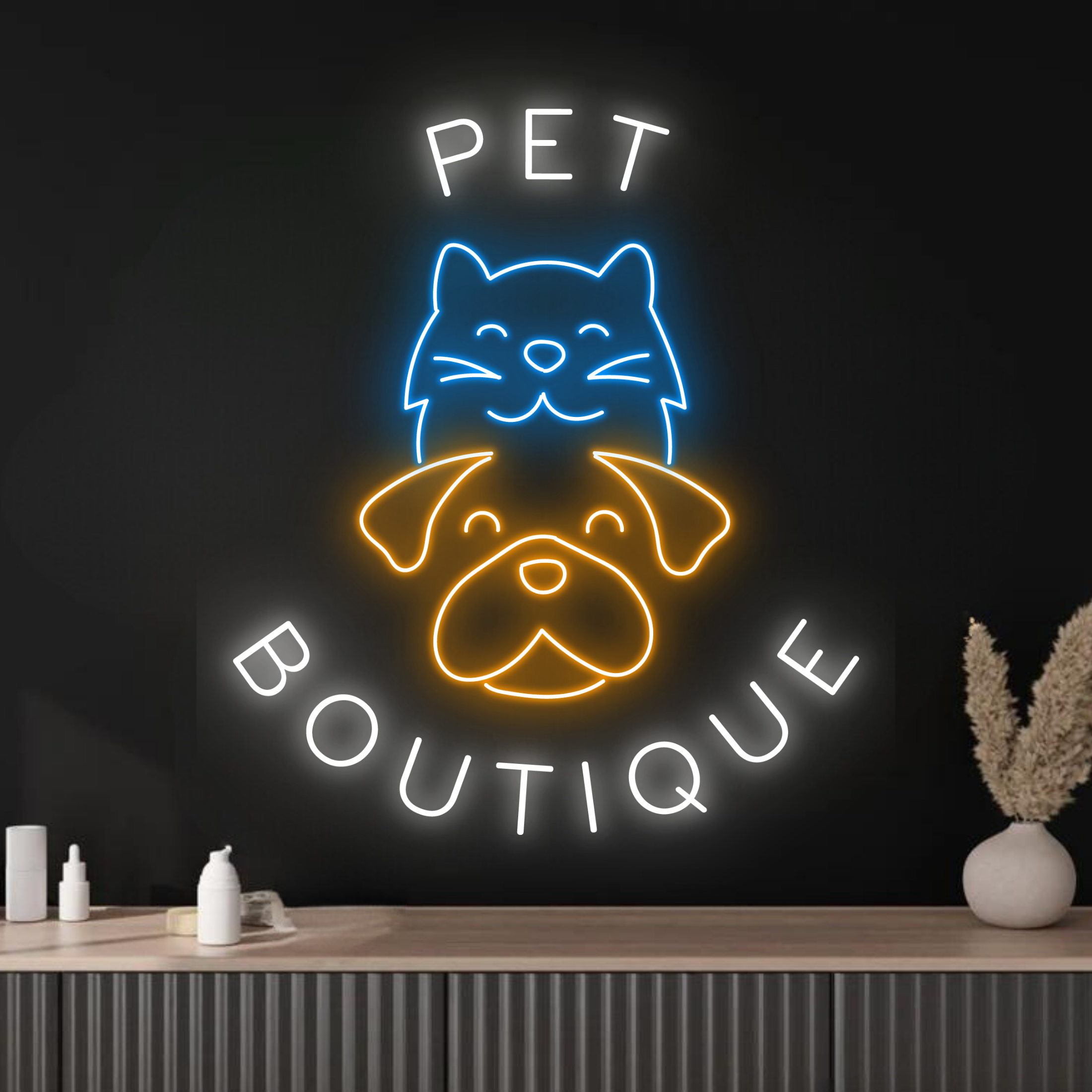 Pet Boutique Neon Signs Signboard for Pet Salon Shop