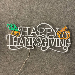 Happy Thanksgiving Neon Sign Thanksgiving Party Decor