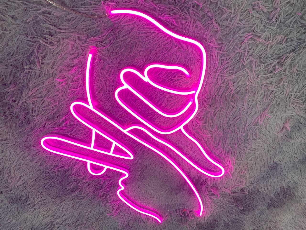 Hands Love Neon Sign Party Decor Shop Store Wall Decor