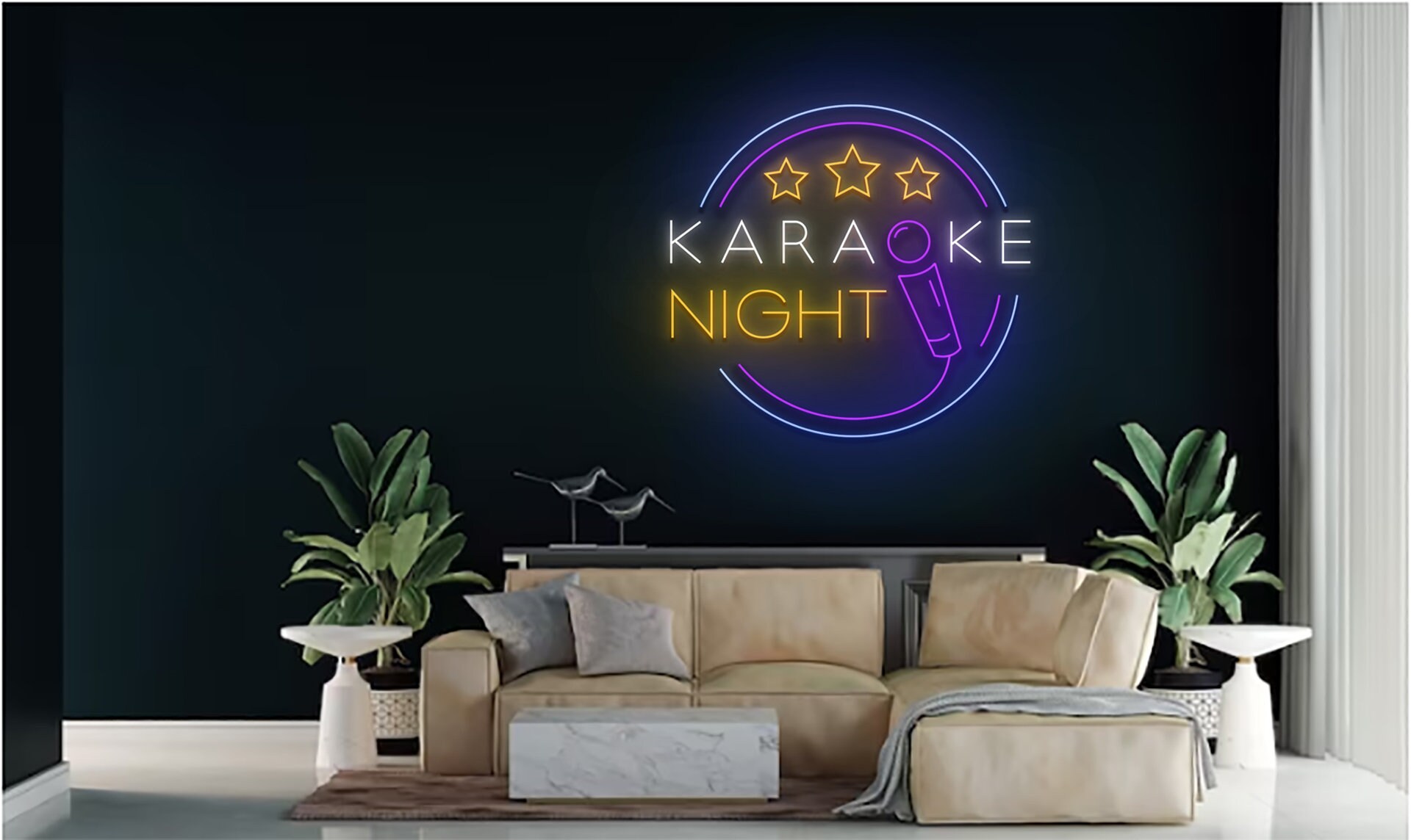 Karaoke Party Night Bar Neon Sign