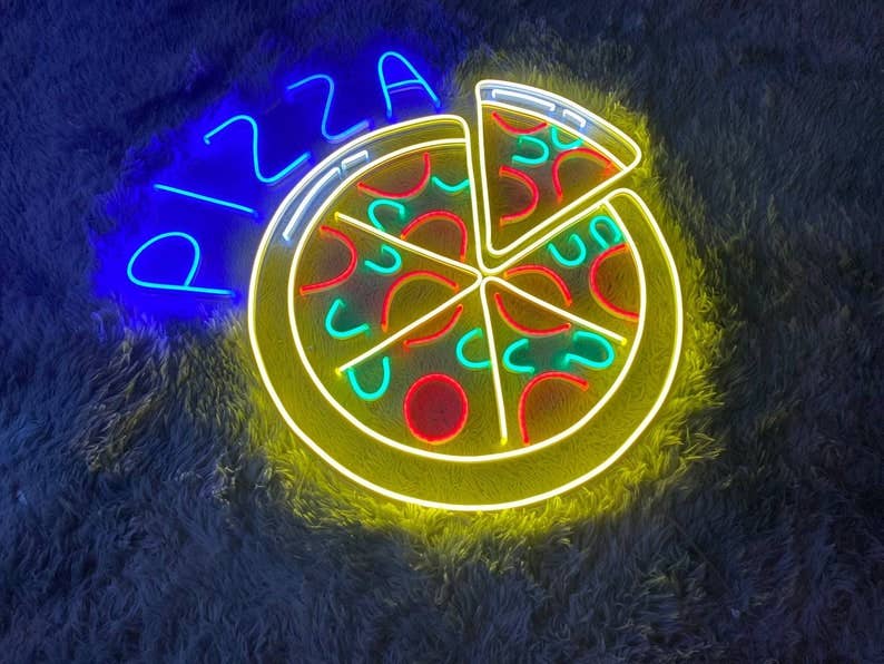 Open Pizza Neon Led Sign Restaurant Welcome Sign