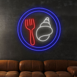 Sea Snail Neon Sign Seafood Restaurant Wall Decor