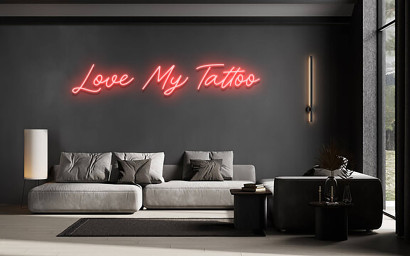 Love My Tattoo Neon Sign Tattoo Store/Shop Signboard Decor